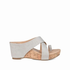 RAYNA WEDGE HEELED SANDAL IN VEGAN LEATHER Sustainable Rubber Base