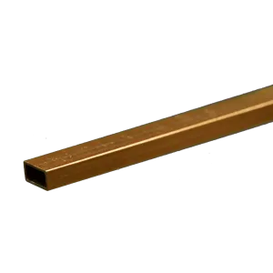 Rectangular Brass Tube: 1/8" X 1/4" x 0.014" Wall x 12" Long (1 Piece)
