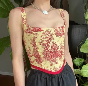 Red Reversible Toile Corset