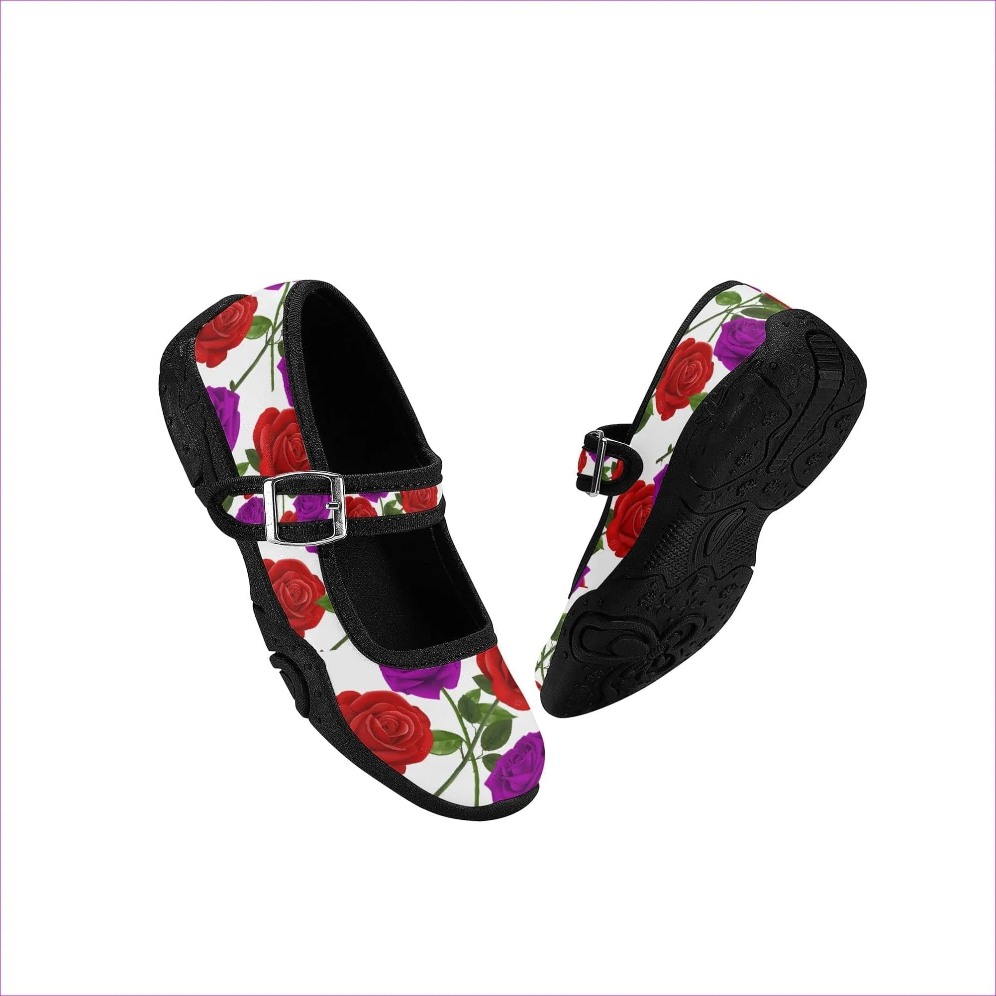 Red Rose Purp Girls Round Toe Casual Shoes
