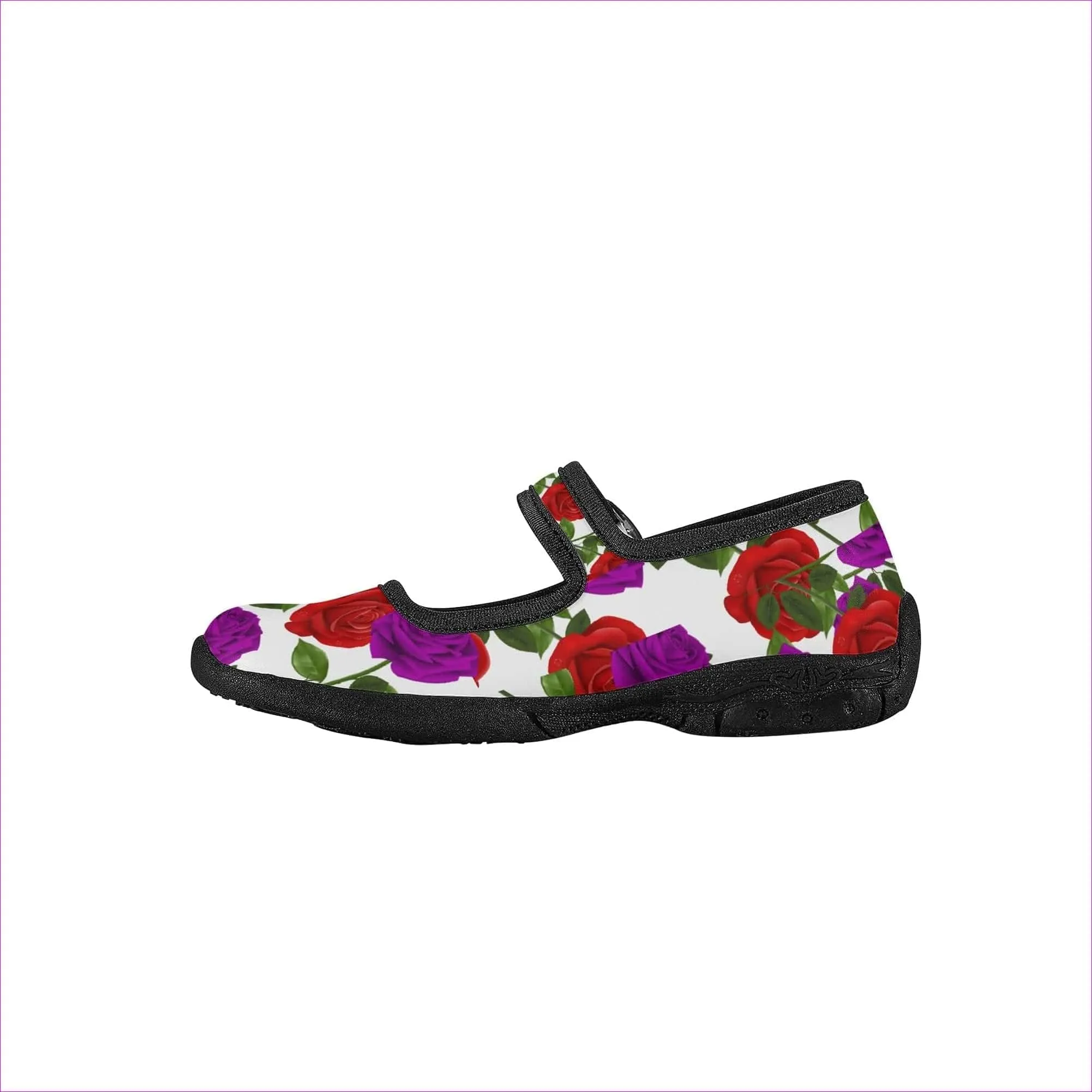 Red Rose Purp Girls Round Toe Casual Shoes