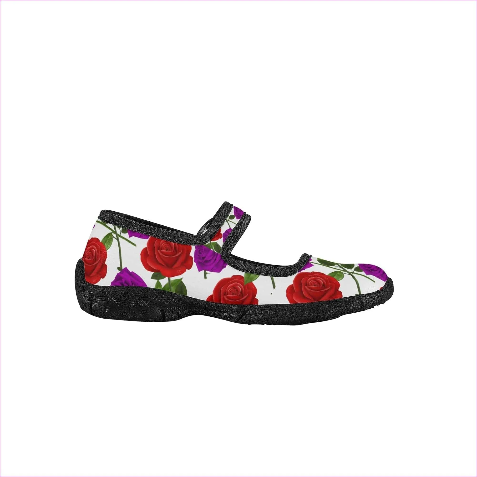 Red Rose Purp Girls Round Toe Casual Shoes