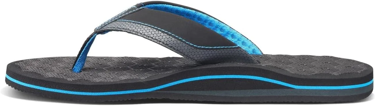 Reef The Ripper Black Blue Mens Sandals Flip Flops