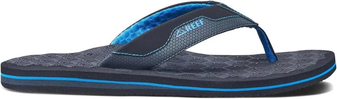 Reef The Ripper Black Blue Mens Sandals Flip Flops