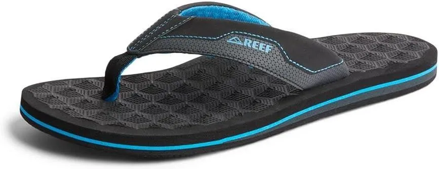 Reef The Ripper Black Blue Mens Sandals Flip Flops