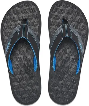 Reef The Ripper Black Blue Mens Sandals Flip Flops