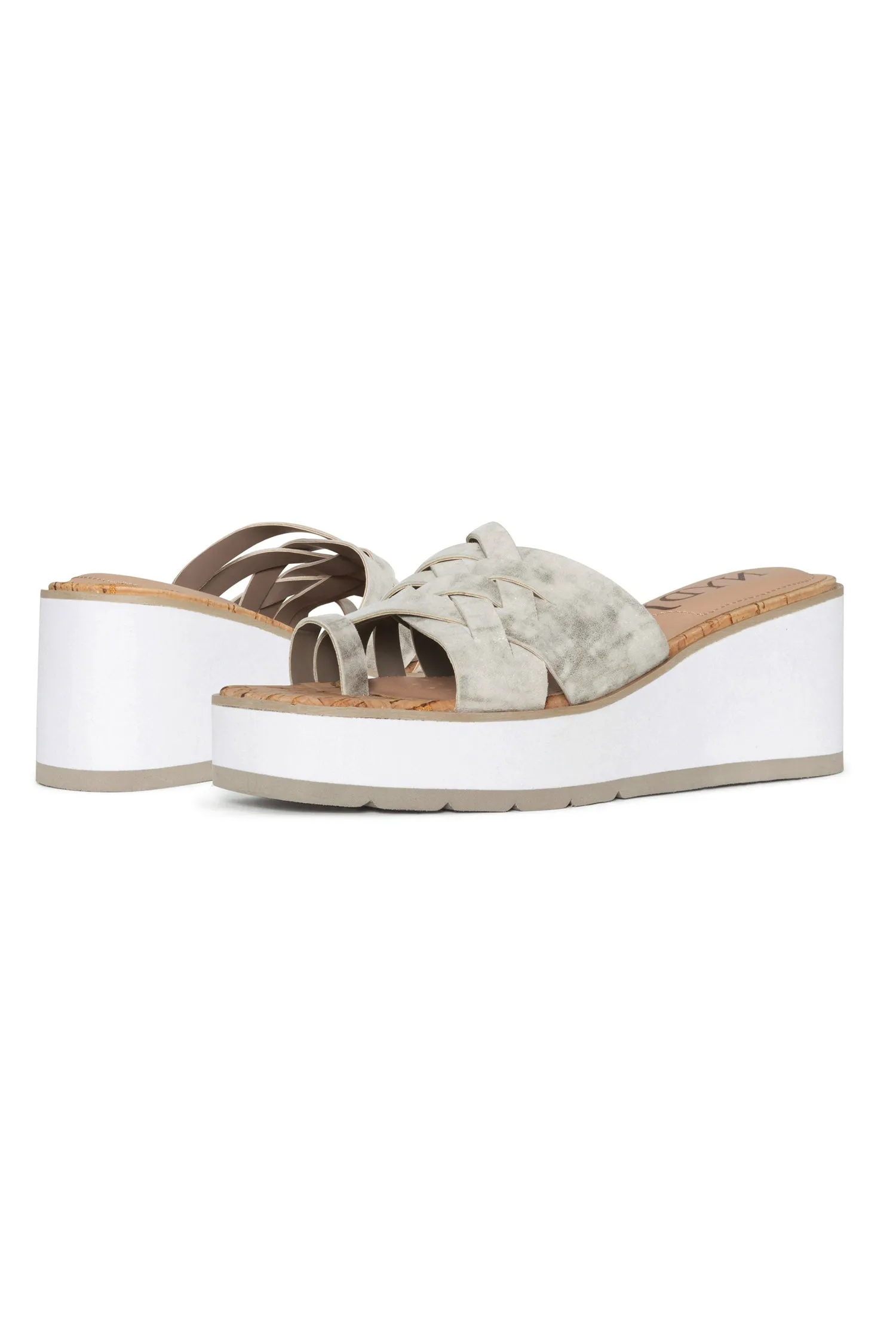 Reesie Wedge Sandals - Pewter