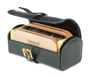 Regent Shoe Cleaning Kit and Brushes in Green Bridle Leather
