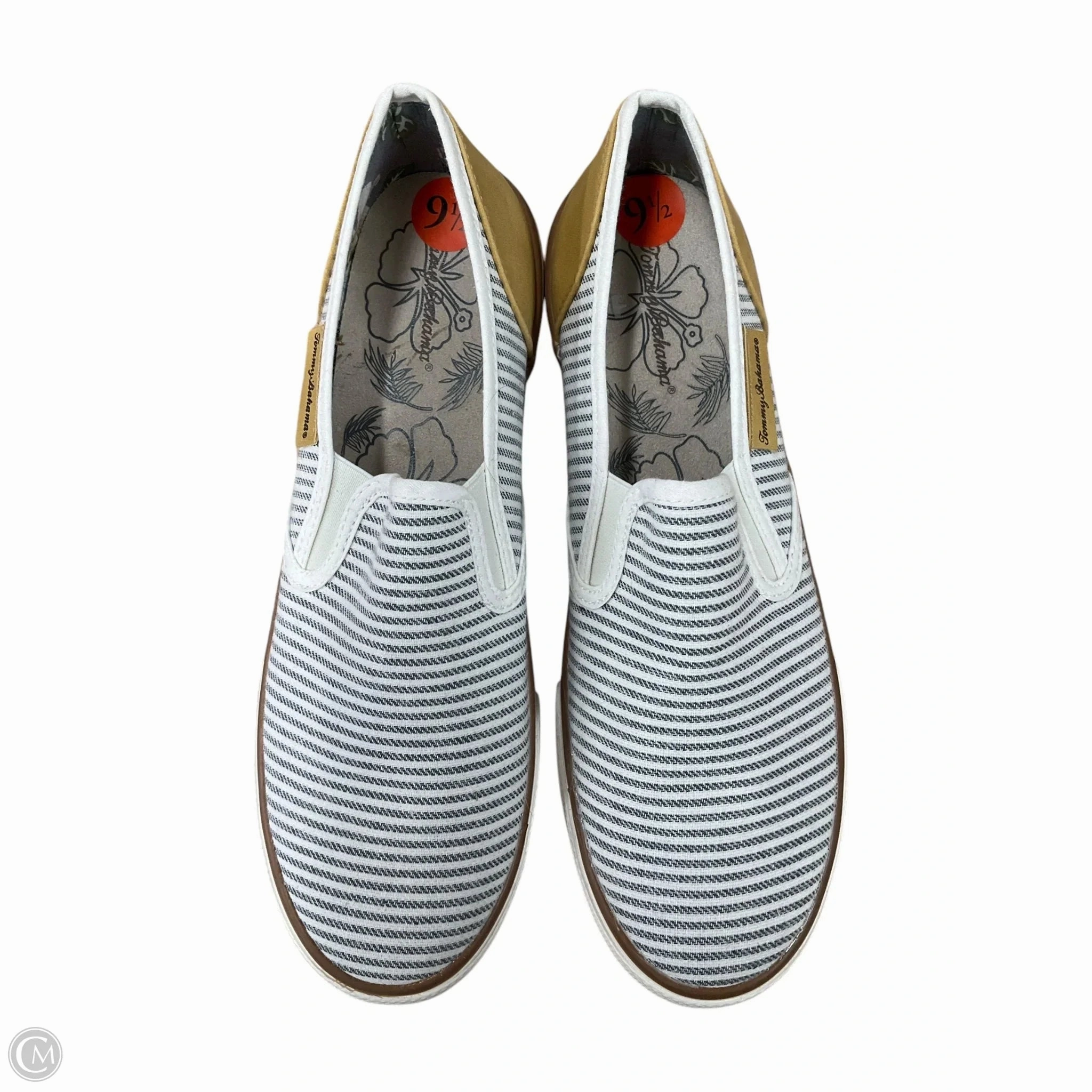 Multi Directional Flex Rollbar Stability System Shoes Sneakers By Tommy Bahama In Striped Pattern, Size: 9.5