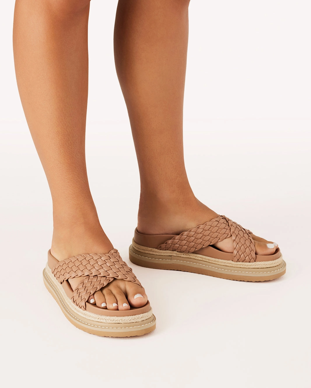 Travel sandals ALLYRA - DARK SAND