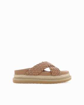 Comfortable Travel Sandals ALLYRA - DARK SAND