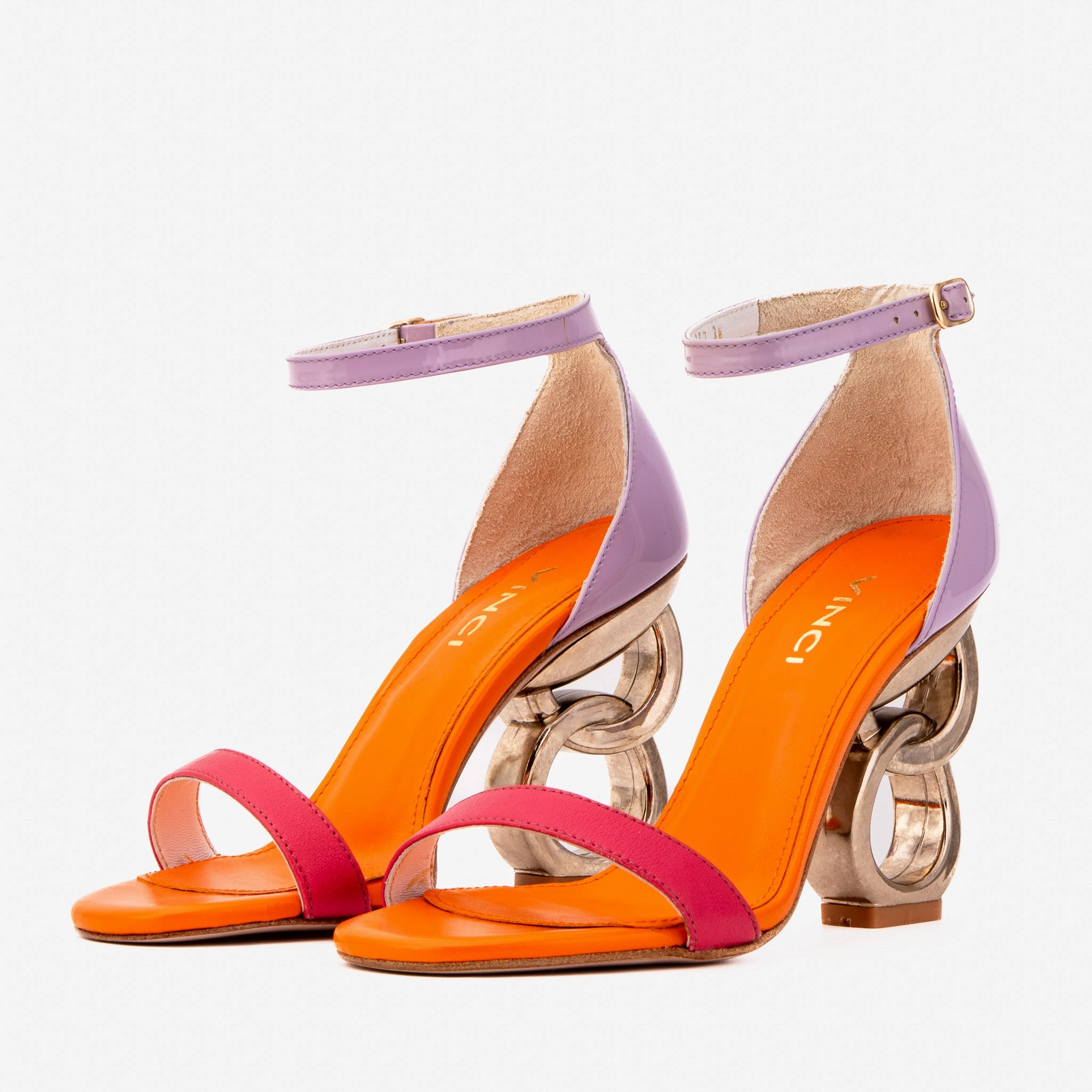 Travel Ready Travel-ready Footwear The Helix Heel Multicolor Leather Women Sandal
