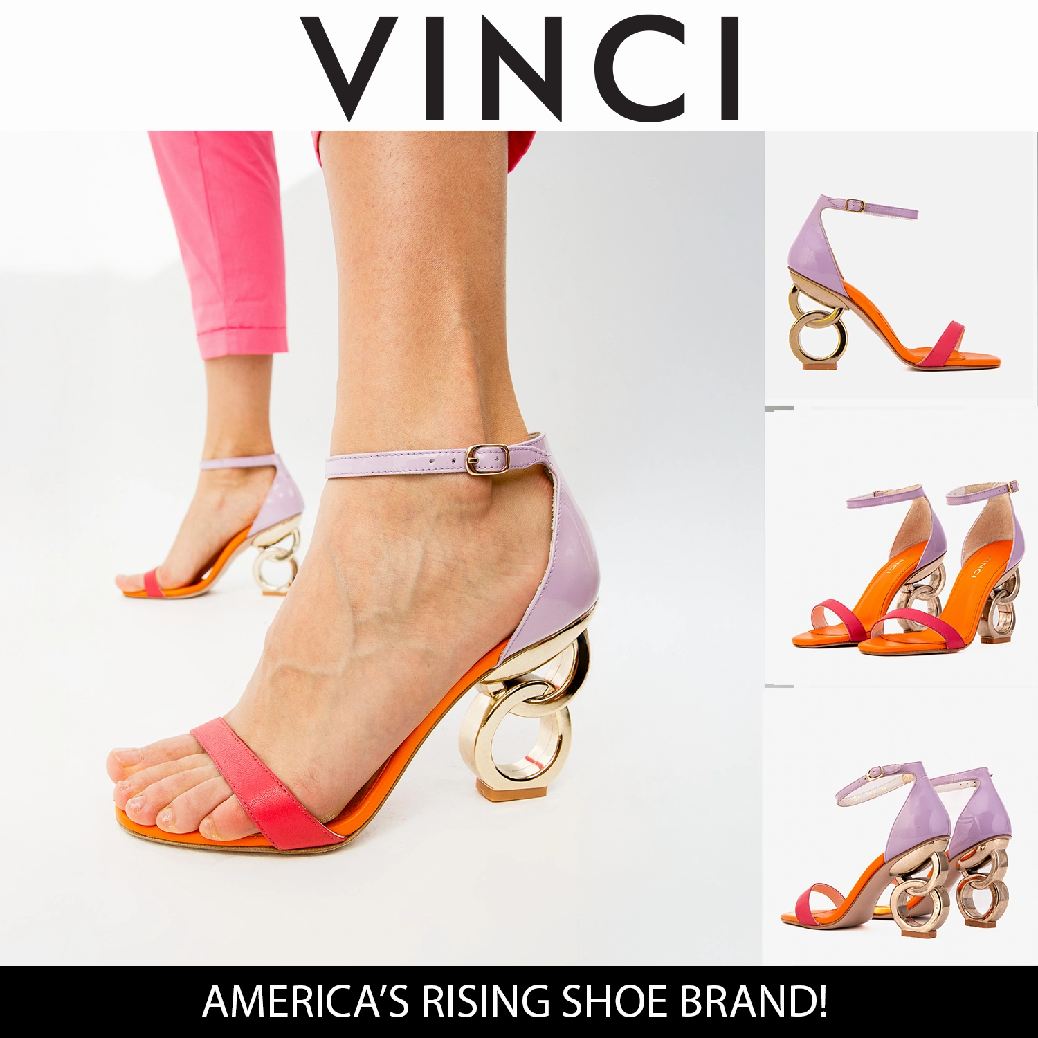 The Helix Heel Multicolor Leather Women Sandal Durable Walk Functional Design