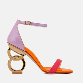 The Helix Heel Multicolor Leather Women Sandal Sandal Storage Foam Comfort