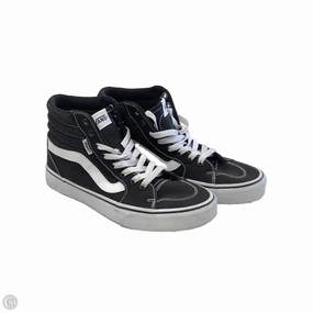 Shoes Sneakers By Vans In Black & White, Size: 8.5 Sturdy Heel
