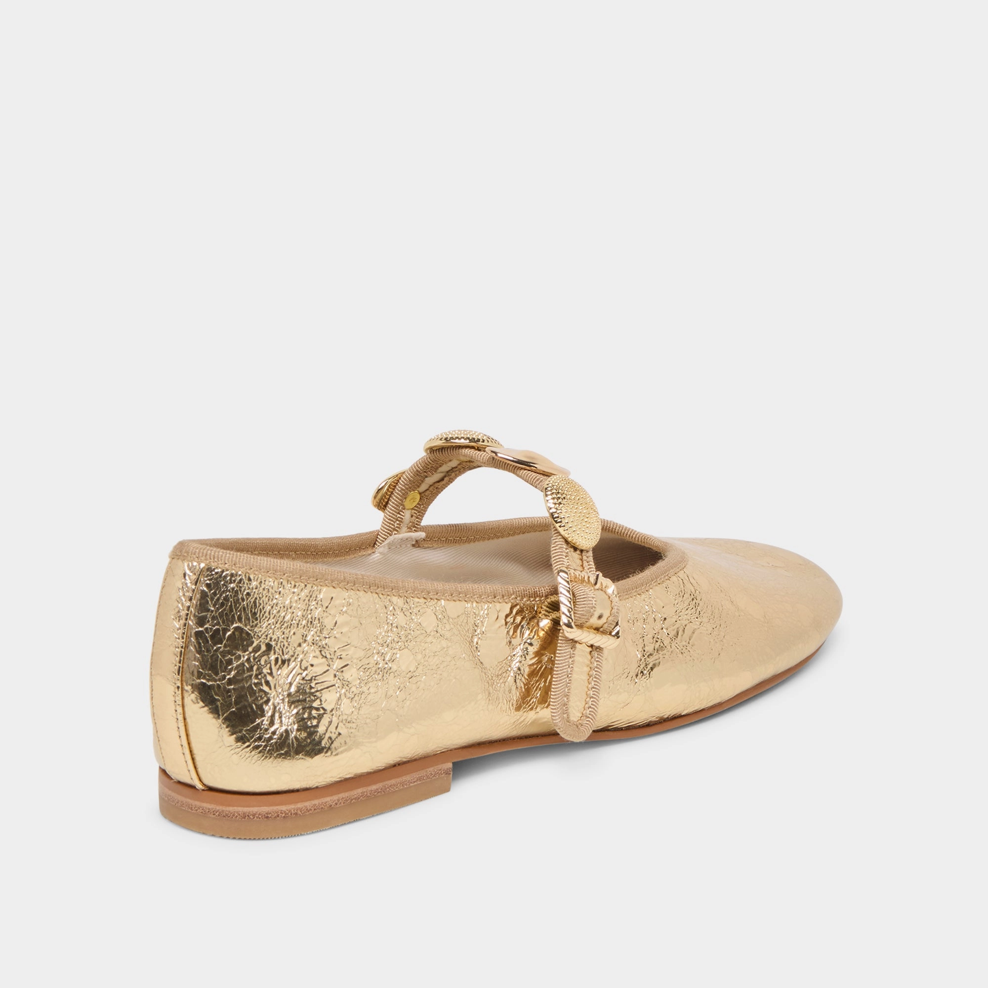 RELAN BALLET FLATS GOLD DISTRESSED LEATHER Rest Mood Youth Cool