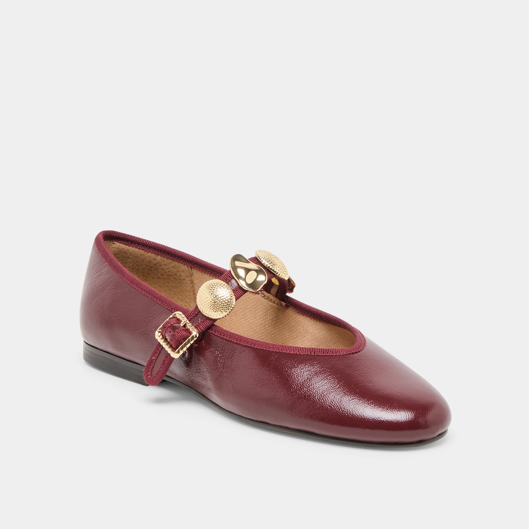 Stone Glow comfort shoes RELAN BALLET FLATS OXBLOOD LEATHER