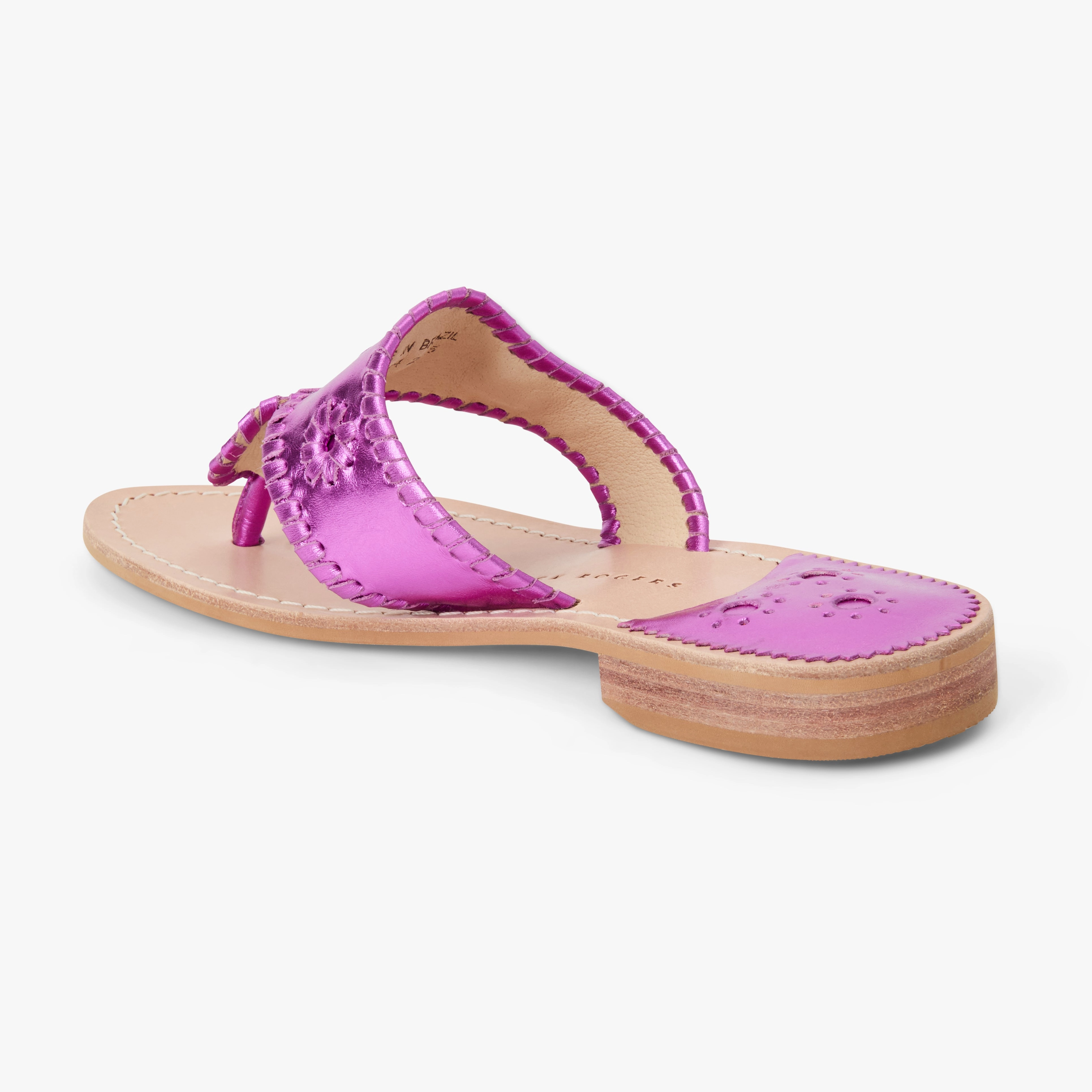 Jacks Metallic Leather Flat Sandal Quick Dry Material Sporty Outdoor Footwear