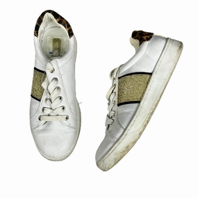 Elite Cushioning Seamless Fit Gold & White Shoes Sneakers By Nine West, Size: 7