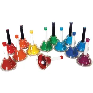 Rhythm Band Colored 13-Note Combination Handbell/Desk Bell Set