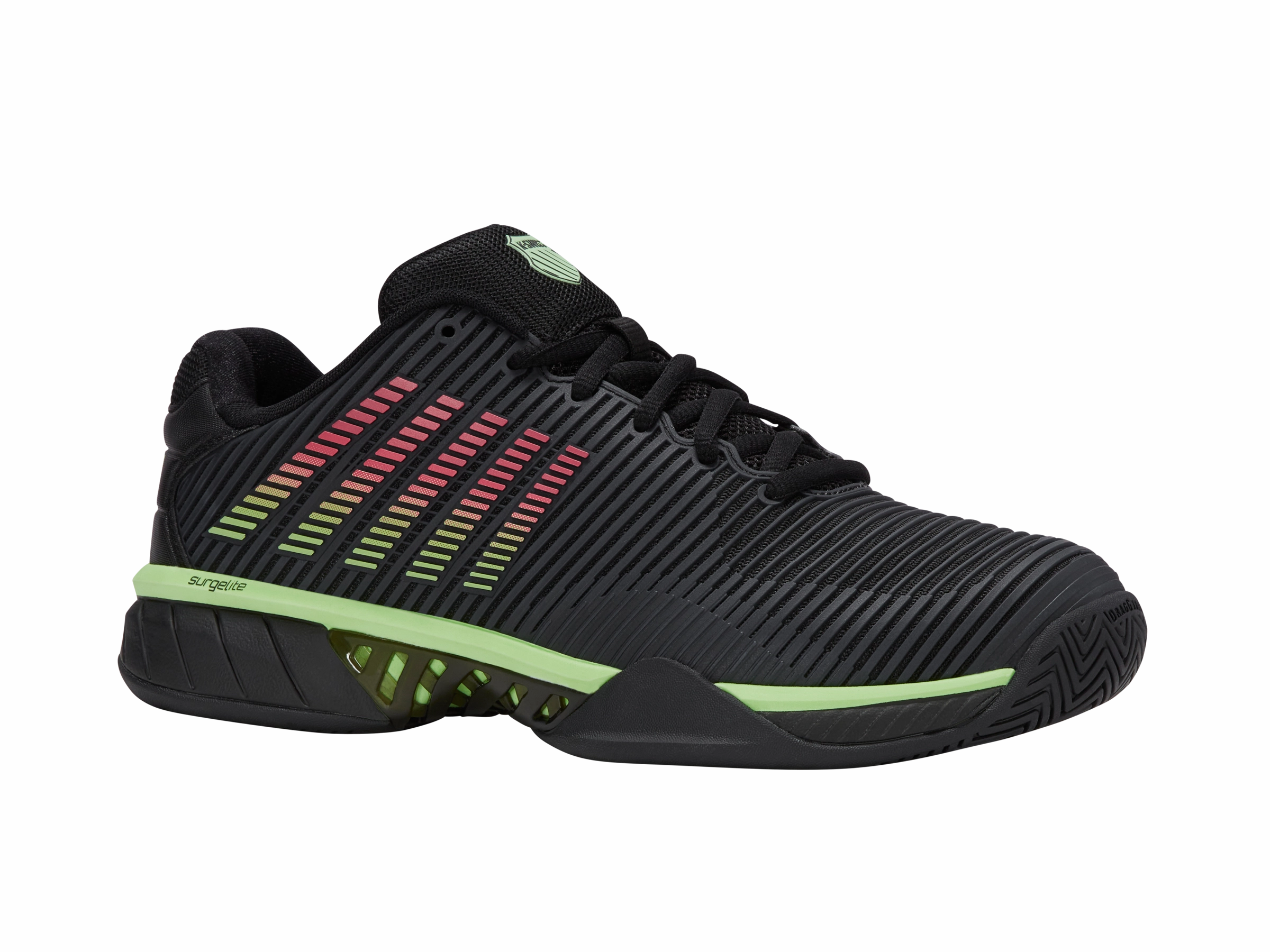 Shock Absorption Midsole All Day Rainy Day 06613-011-M | HYPERCOURT EXPRESS 2 | BLACK/SOFT NEON GREEN/NEON LAVA