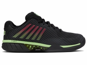 06613-011-M | HYPERCOURT EXPRESS 2 | BLACK/SOFT NEON GREEN/NEON LAVA Flex grooves Walking