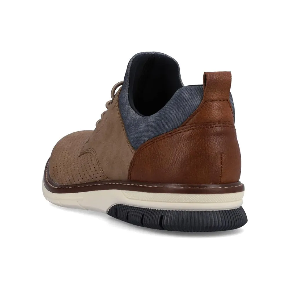 Rieker Dustin 50 Beige/Toffee Leather Oxford (Men's)