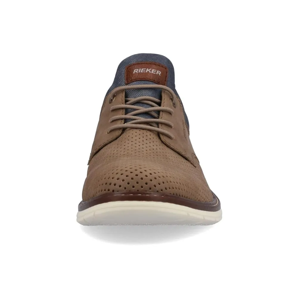 Rieker Dustin 50 Beige/Toffee Leather Oxford (Men's)