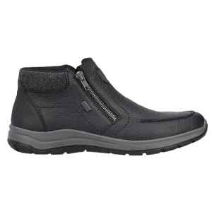 Rieker Men's Side Zip Ankle Boots - 03660-00 - Black