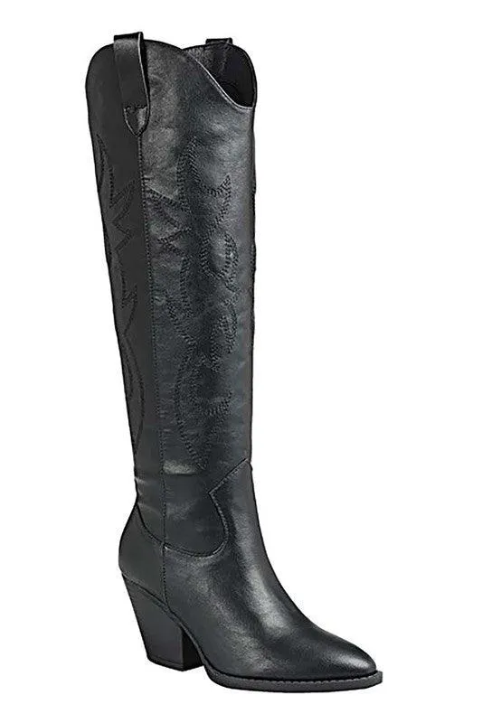 River-17-Knee High Western Boot