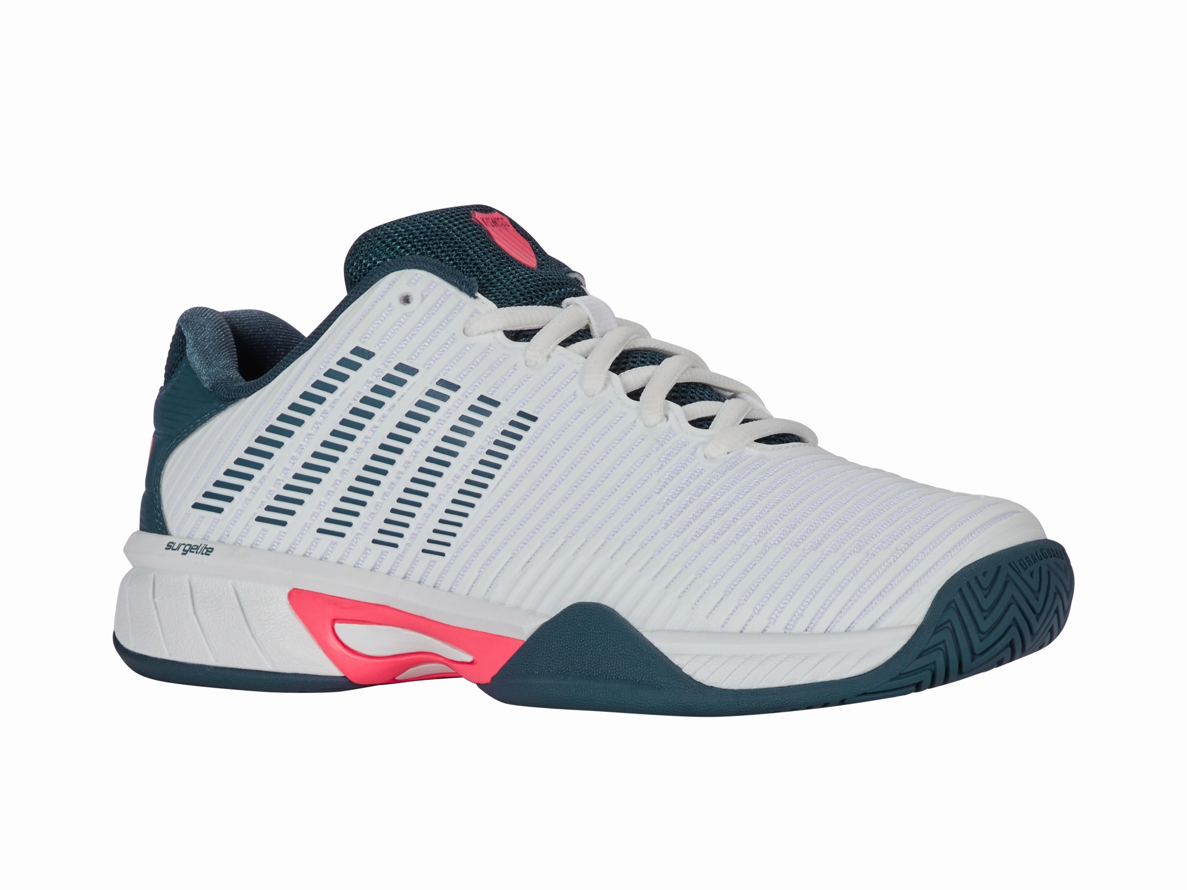 86613-129-M | HYPERCOURT EXPRESS 2 | WHITE/STARGAZER/NEON BLAZE Training