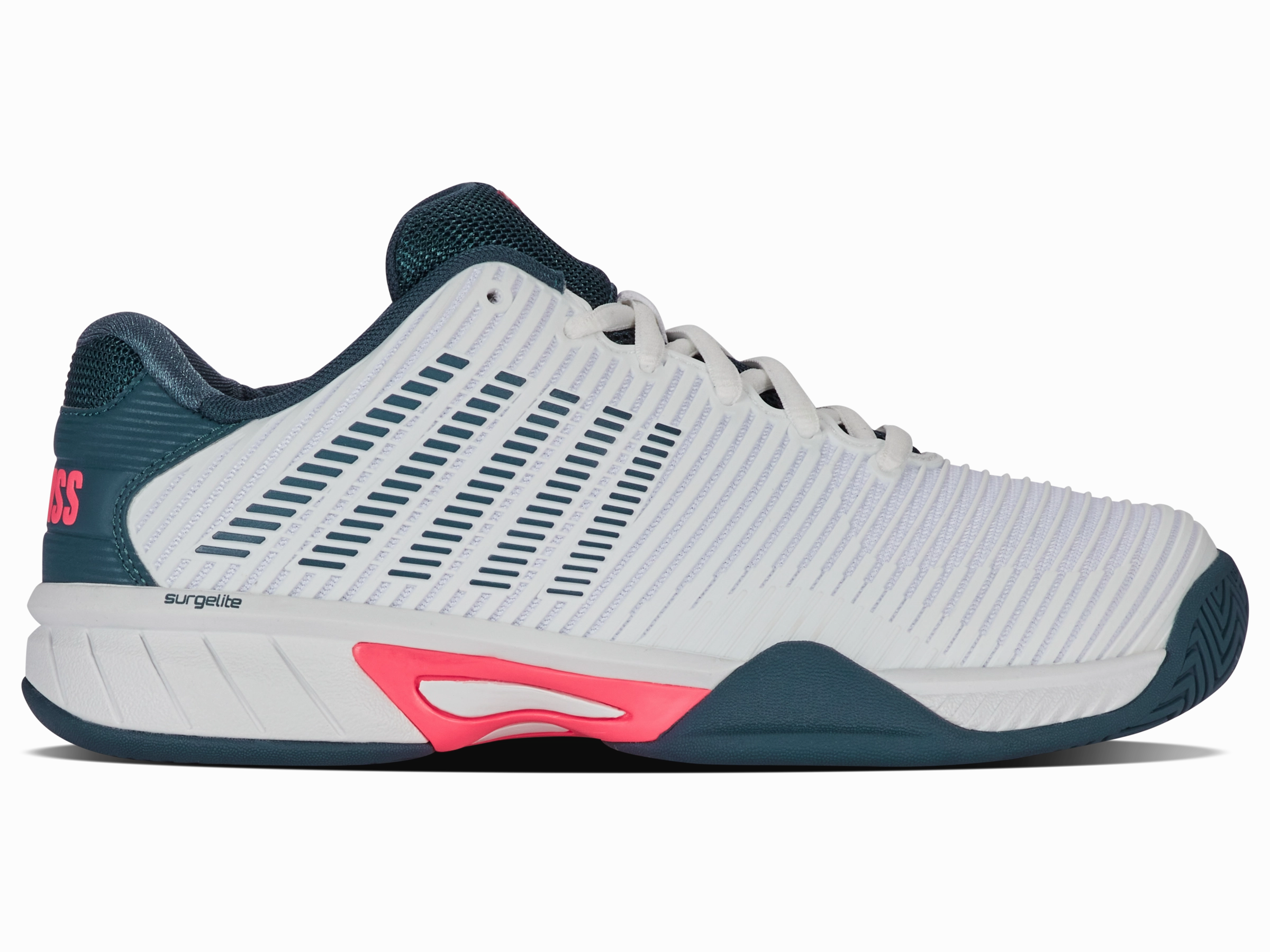 86613-129-M | HYPERCOURT EXPRESS 2 | WHITE/STARGAZER/NEON BLAZE Fashion Glow