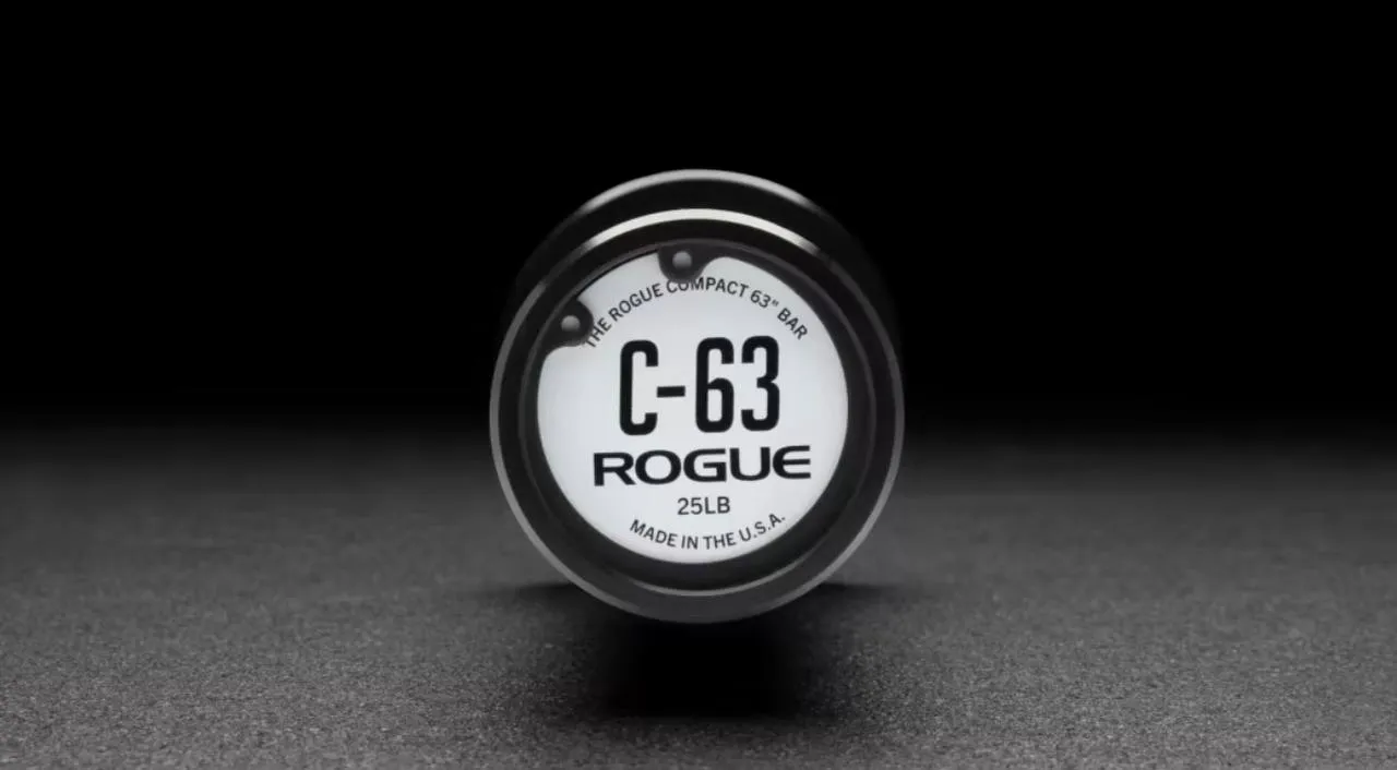 Rogue C-63 Stainless - Barra olímpica corta