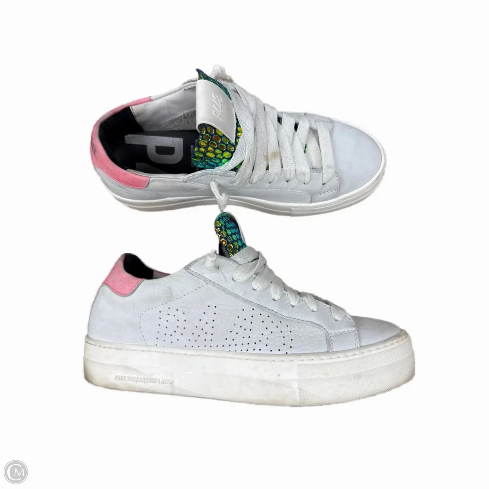 Lateral Stabilizer Thermoregulating Insoles Shoes Sneakers By P448 In Pink & White, Size: 8