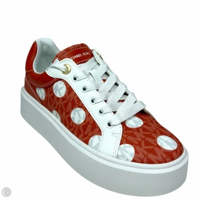 Romey Polka Dot Platform Sneakers By Michael By Michael Kors In Orange & White, Size: 6.5 Secure Design Air Cushioning