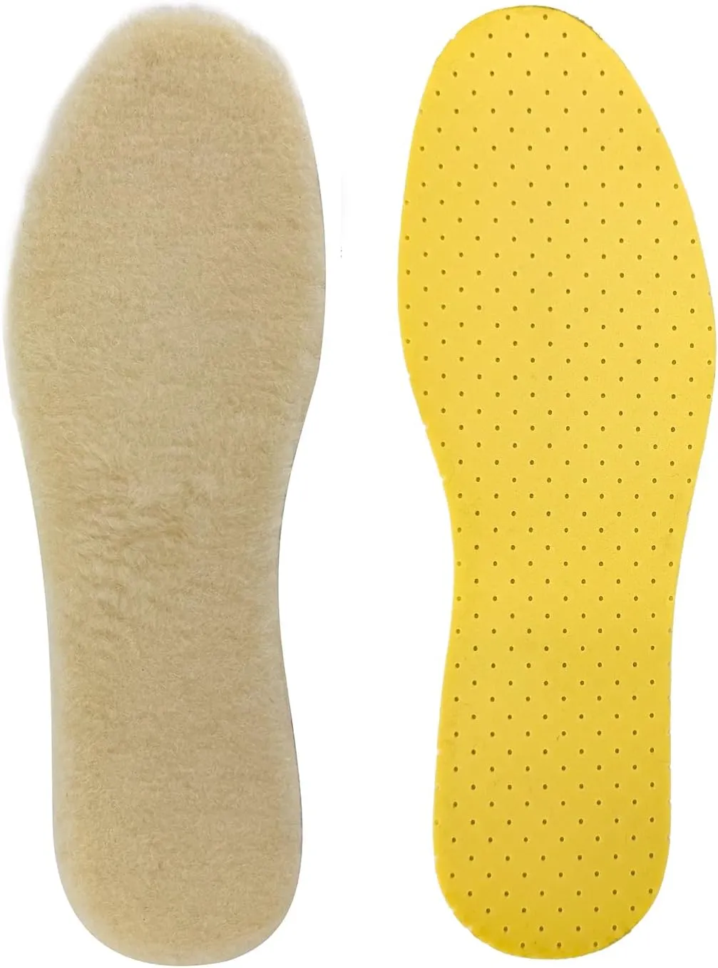 Ronsan Sheepskin Insoles for Women and Men, Warm Wool Insoles for Cold Weather Cut to Size Furry Fleece Replacement Inserts for Shoes Snow Boots Slippers Work Boots (Men 6.5-7.5/Women 8-9)