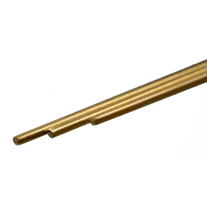 Round Brass Rod: 1/16" OD x 12" Long (3 Pieces)