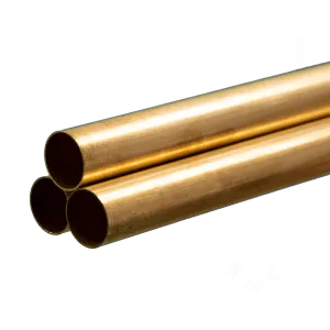 Round Brass Tube: 17/32" OD x 0.014" Wall x 36" Long (3 Pieces)