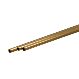 Round Brass Tube: 3/32" OD x 0.014" Wall x 12" Long (3 Pieces)