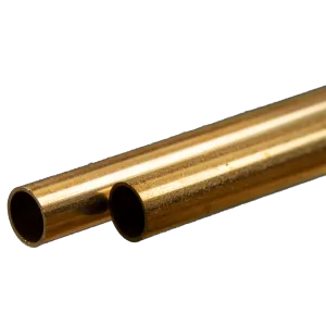 Round Brass Tube: 7mm OD 0.45mm Wall x 300mm Long (2 Pieces)