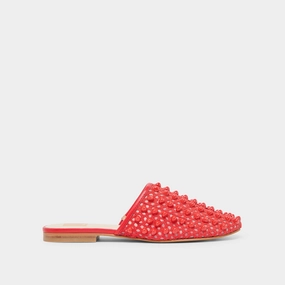 Wind Guard Simple Footwear ROVA BEAD FLATS CHILI BEADED MESH