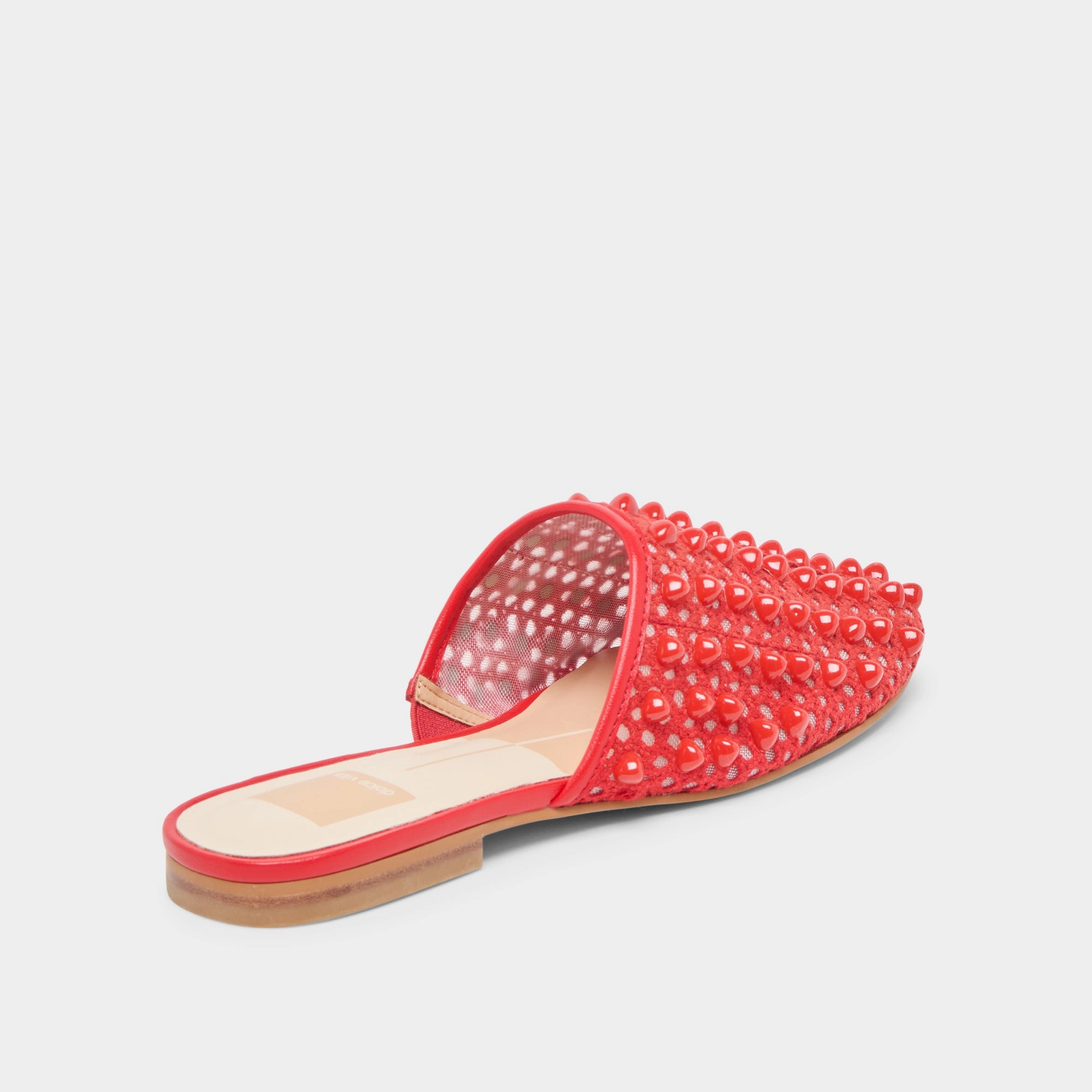 Fish Step Workday Approved Shoes ROVA BEAD FLATS CHILI BEADED MESH