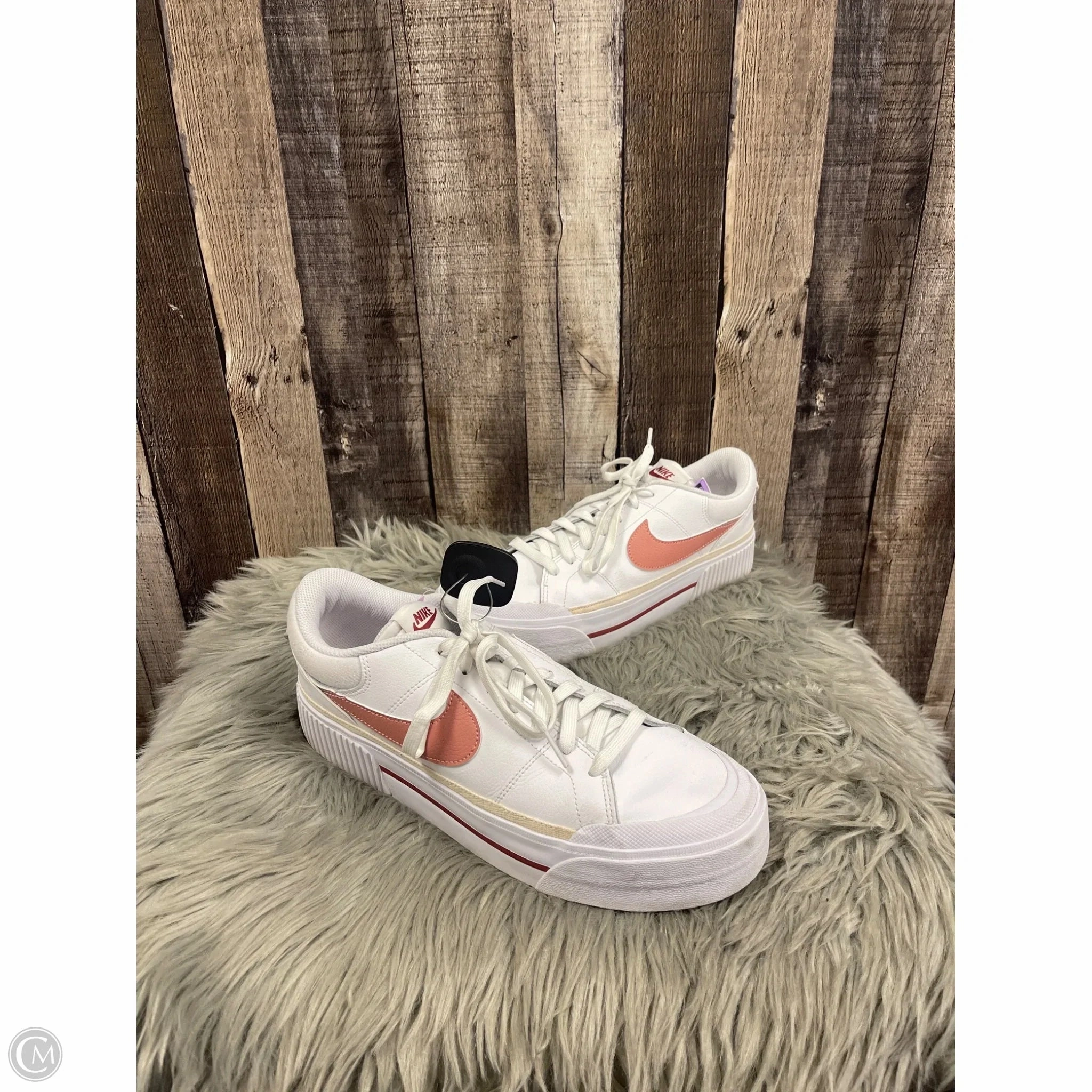 Unibody Construction Shock Absorbing TPU Shoes Sneakers By Nike In Pink & White, Size: 12