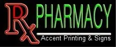 Rx Pharmacy Handcrafted Real GlassTube Neon Sign