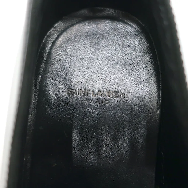 Saint Laurent Studded Derby Oxfords Dylan Black Leather Size 40 Lace-Up Flats