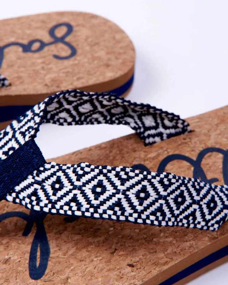 Saltrock Womens Corklife Flip Flops - Navy