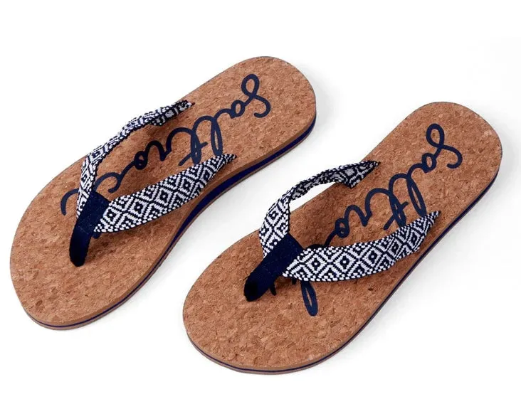 Saltrock Womens Corklife Flip Flops - Navy