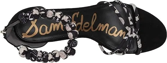 Sam Edelman Jayde Kitten Heeled Ankle Strap Open-Toe Strappy Sandals BLACK