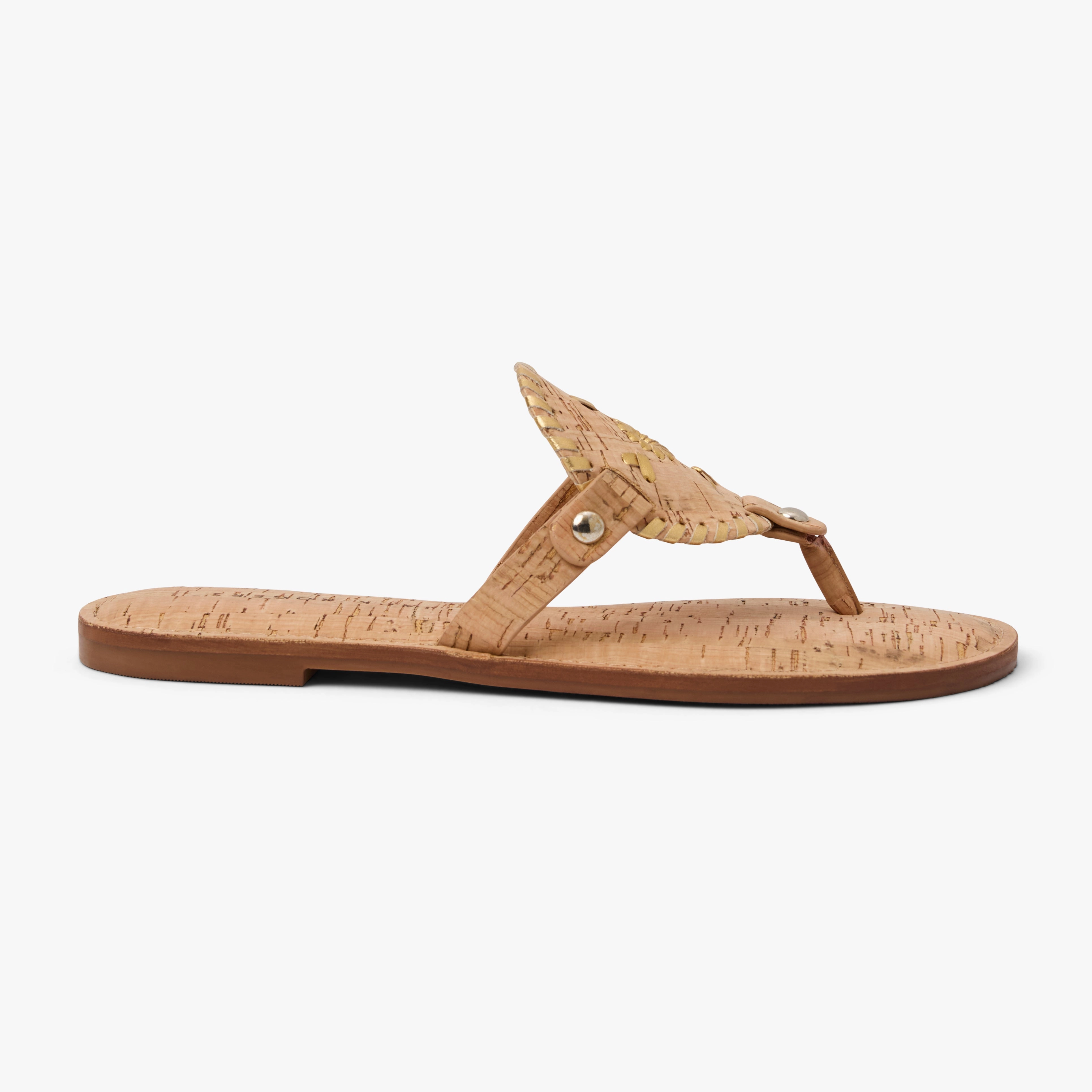 Collins Cork & Metallic Leather Flat Sandal Outdoor Travel