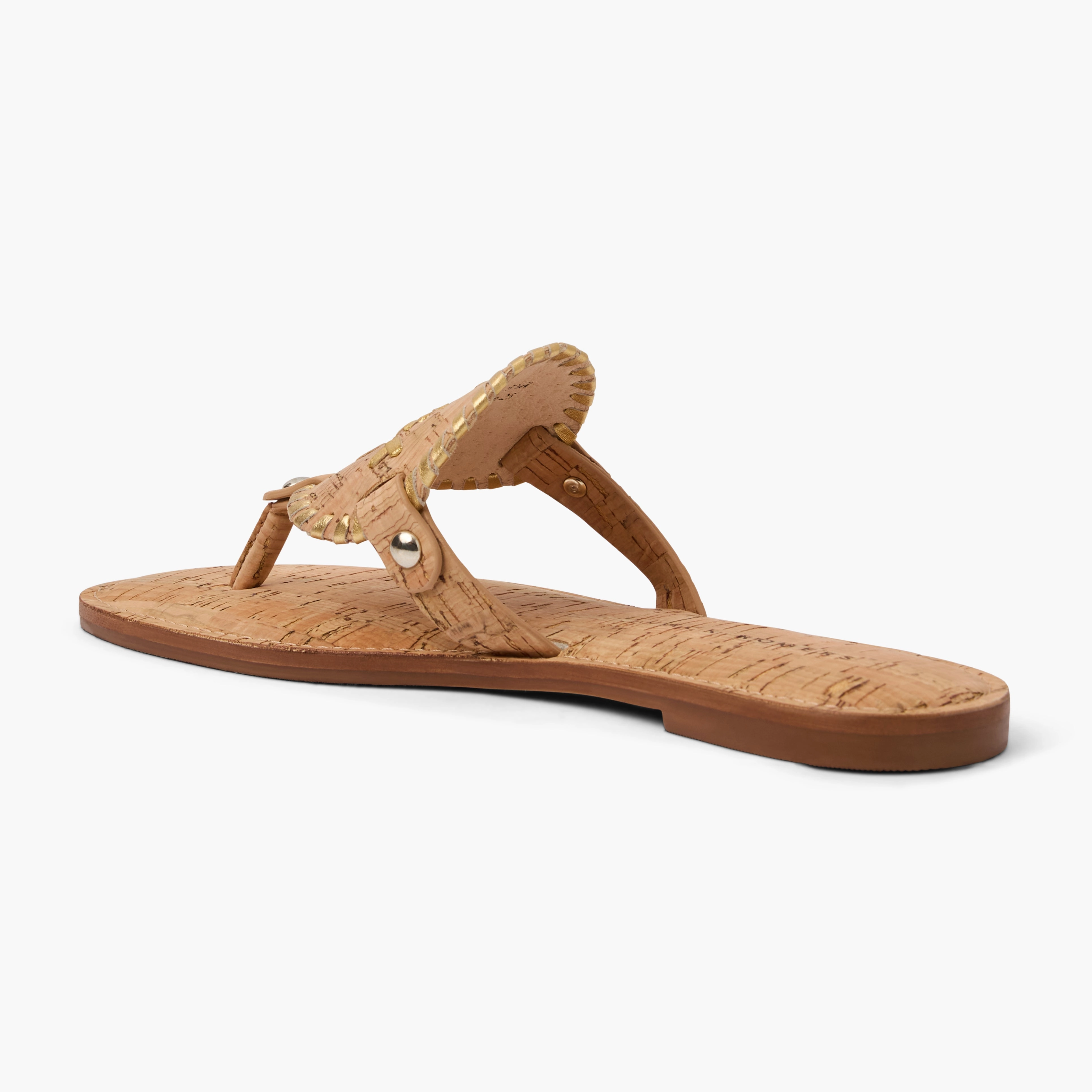 Weekend Fit Lite Mode Collins Cork & Metallic Leather Flat Sandal